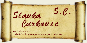 Slavka Ćurković vizit kartica